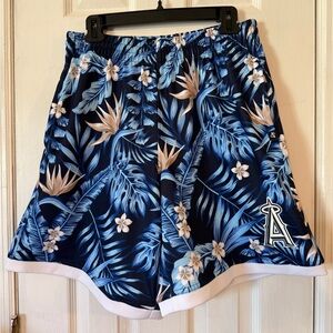 MLB Blue Floral Men's Shorts LA Angels